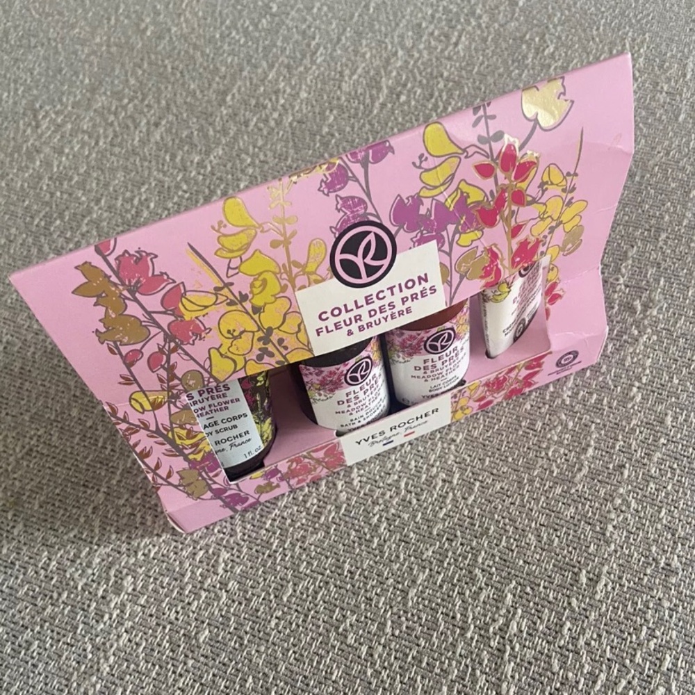 YVES ROCHER Beauty Set Shower Gel Scrub Lotion Moisturizer France NEW NIB